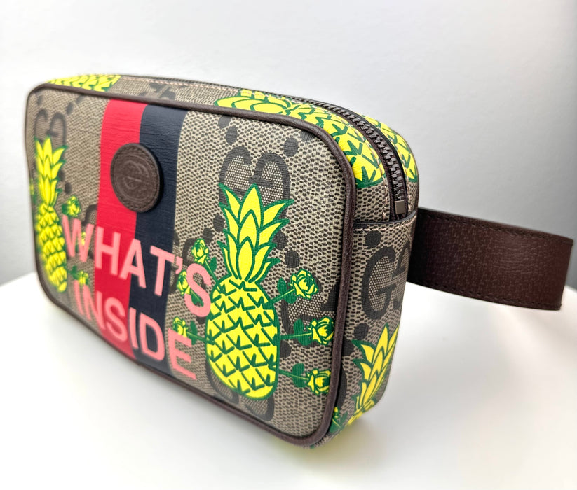 Gucci Pineapple Print GG Supreme Belt Bag