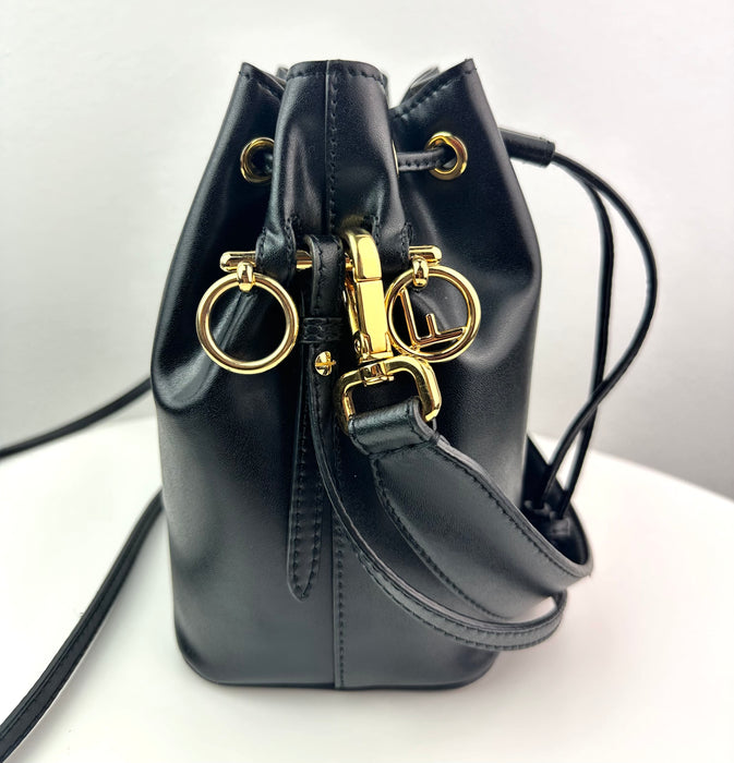 Fendi Mon Tresor black Leather Mini Bucket Bag