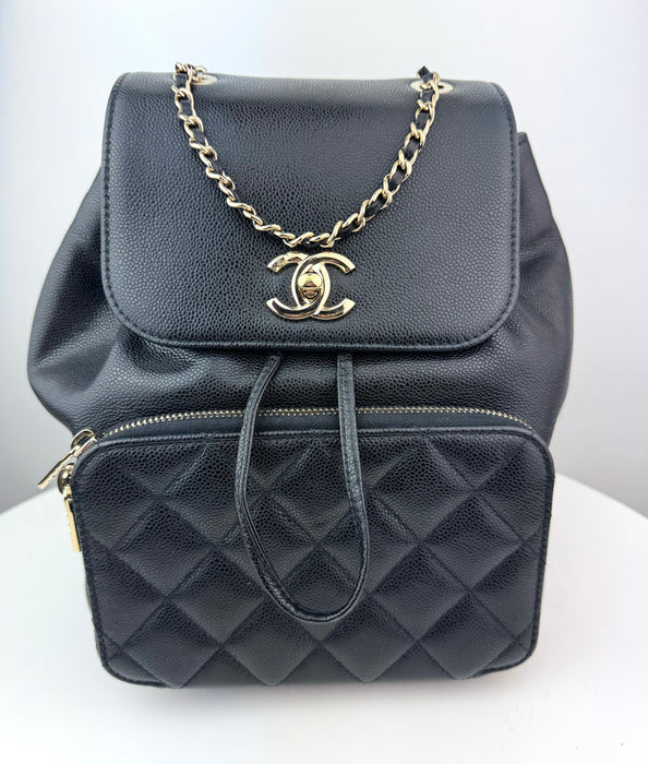 Chanel Business Affinity Backpack Caviar Small