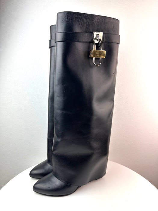 Givenchy Shark Lock Pant Boots in Leather