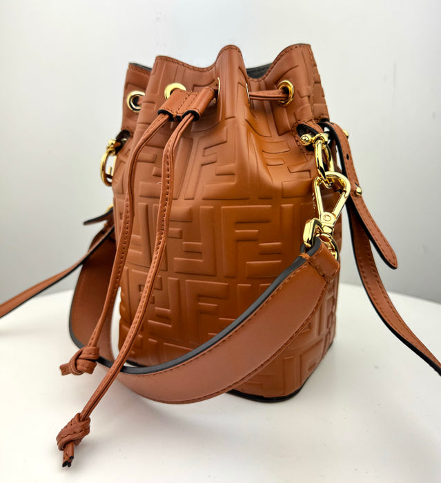 Fendi Mon Tresor Mini Calf Leather Bucket Bag