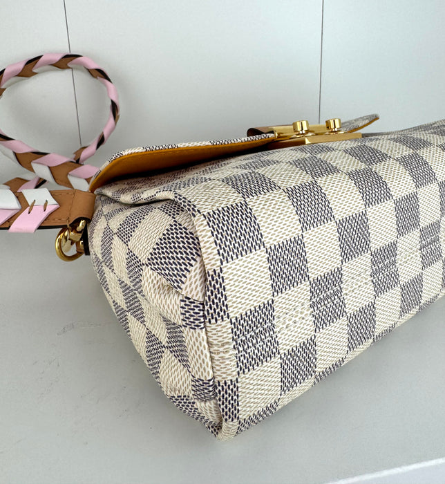 Louis Vuitton Damier Azur Braided Croisette Rose
