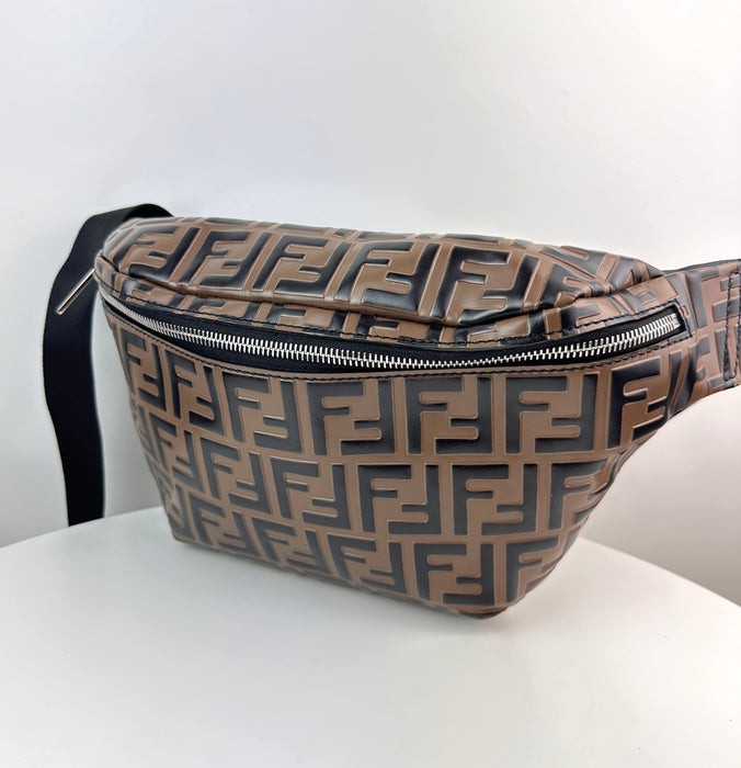 Fendi FF Monogram Leather Belt Bag