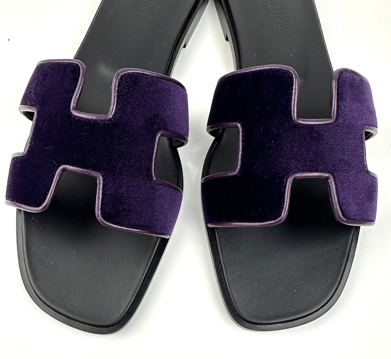 Hermes Oran Sandals in Velvet