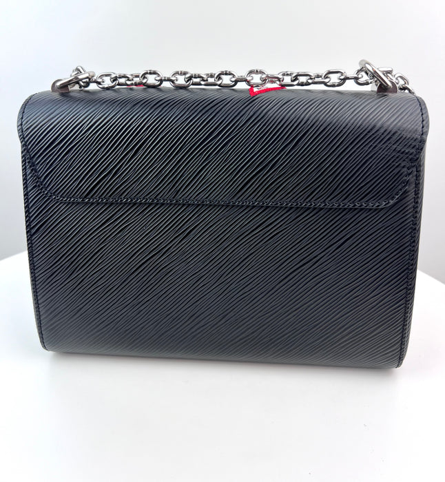Louis Vuitton Epi Travel Stickers Twist Shoulder Bag MM Black