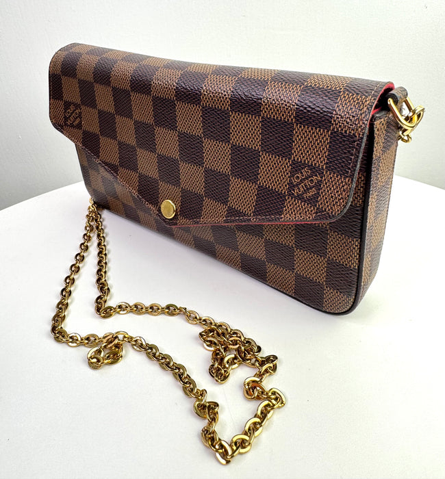 Louis Vuitton Damier Ebene Pochette Felicie Brown