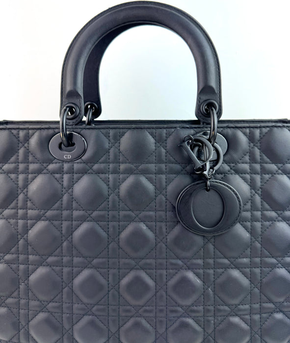 Dior Large Lady Dior Bag in Black Cannage Lambskin