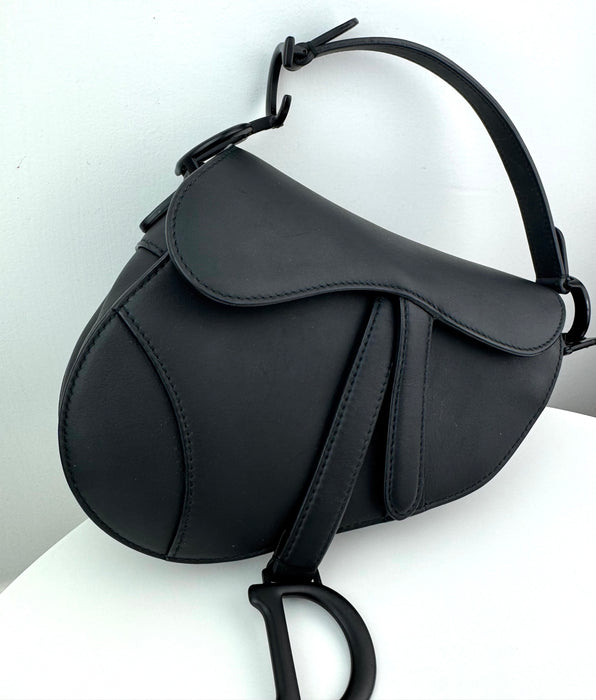 Dior Ultra Matte Mini Saddle Black Ultramatte CalfskinBag