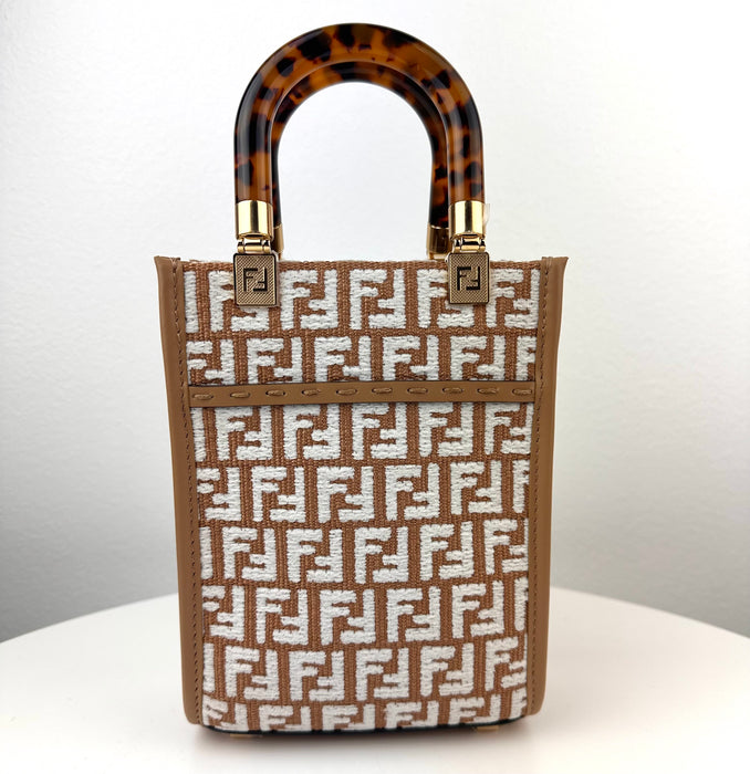 Fendi Mini Sunshine Shopper Raffia bag