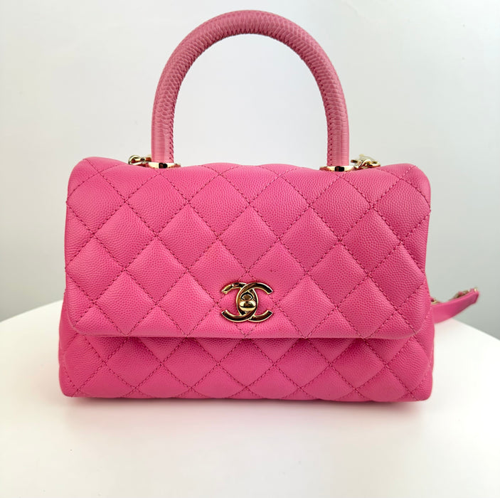 Chanel coco handle pink clearance