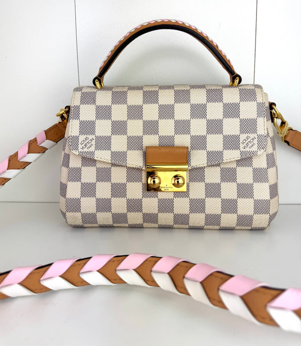 Louis Vuitton Damier Azur Braided Croisette Rose