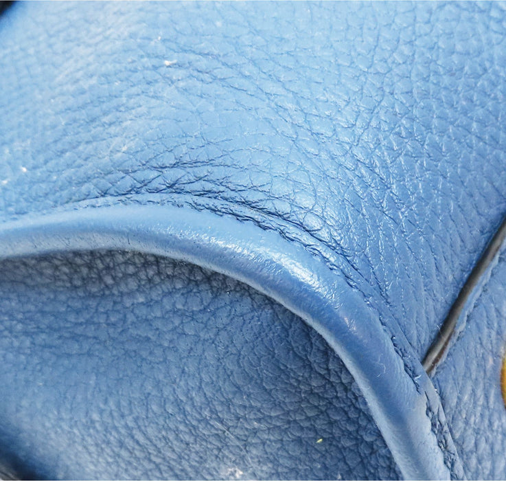 Prada Shoulder Handbag Calfskin Blue