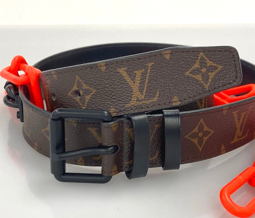 Louis Vuitton Signature Belt Monogram Chains 35mm Brown/orange