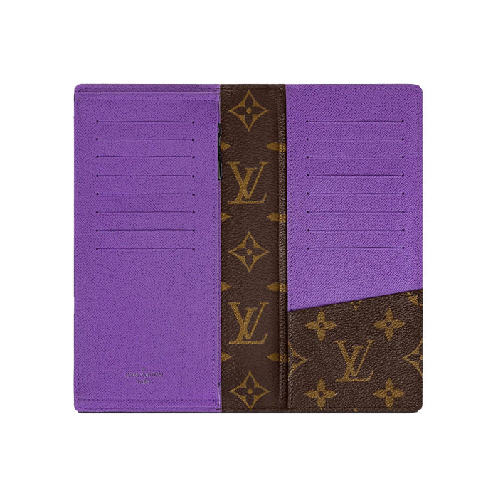 Louis Vuitton Brazza Wallet Monogram Macassar Brown/Purple