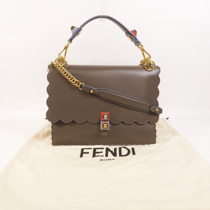 Fendi Cowhide Leather Kan Shoulder bag