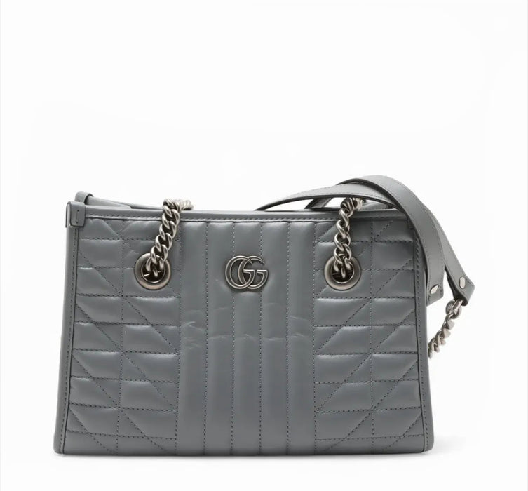 Gucci GG Marmont Chain Tote Bag Gray