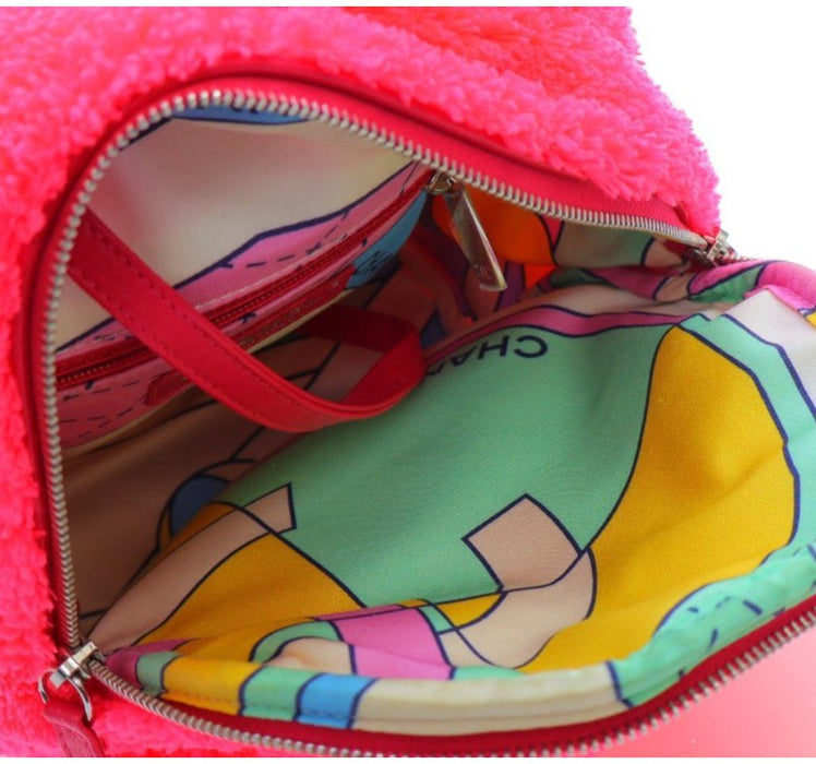 Chanel Coco Beach Backpack Quilted Terry Cloth Small