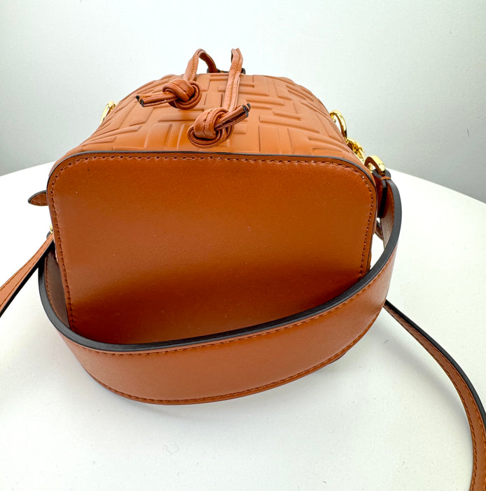 Fendi Mon Tresor Mini Calf Leather Bucket Bag