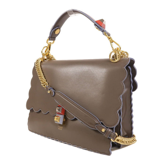 Fendi Cowhide Leather Kan Shoulder bag