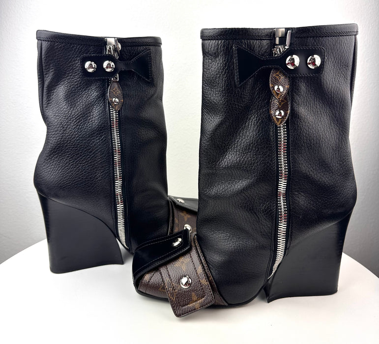 Louis Vuitton Patti Wedge Half Boots