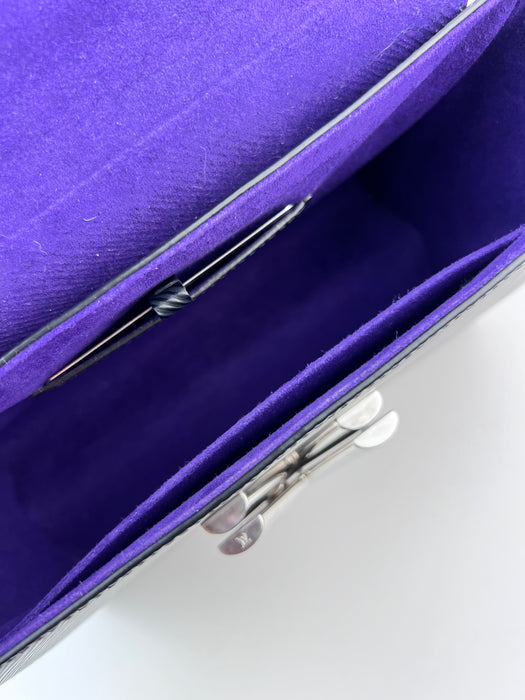 Louis Vuitton Epi Travel Stickers Twist Shoulder Bag MM Black