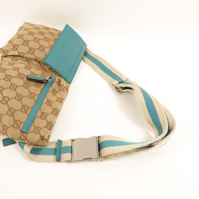Gucci Gg Canvas Web Double Pocket Belt Bag