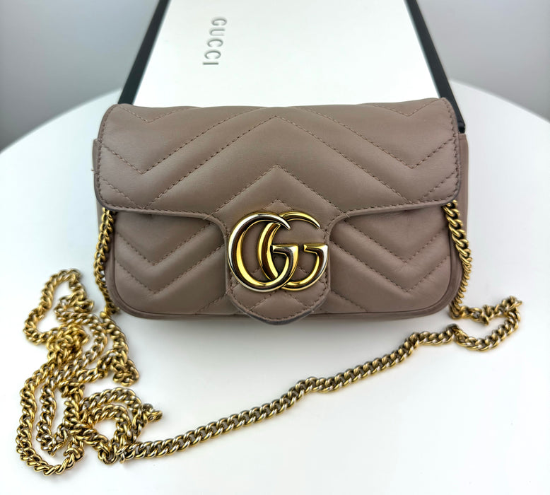 Gucci GG Marmont Super Mini Nude