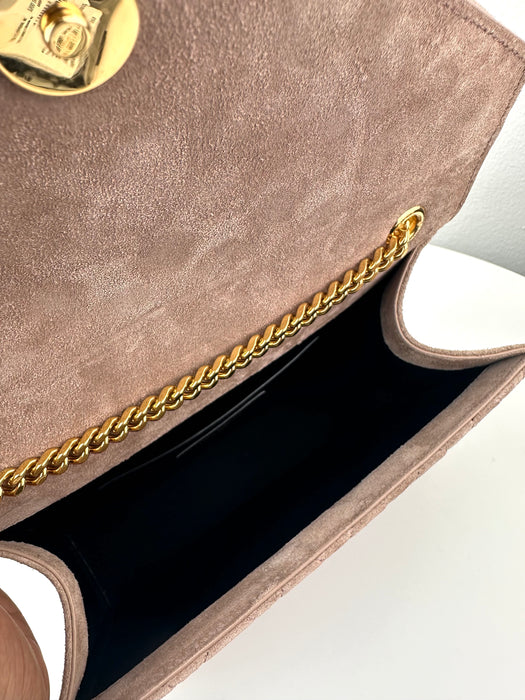 Saint Laurent Envelope Triquilt Small Shoulder bag in Suede