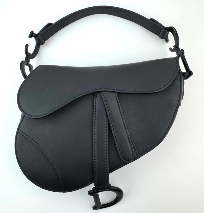 Dior Ultra Matte Mini Saddle Black Ultramatte CalfskinBag