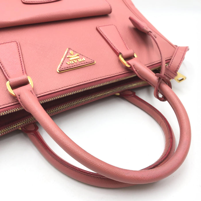 Prada Pink Saffiano Lux Galleria Tote Bag