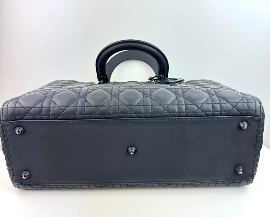 Dior Large Lady Dior Bag in Black Cannage Lambskin