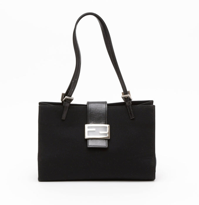 Fendi Leather-Trimmed Neoprene Shoulder