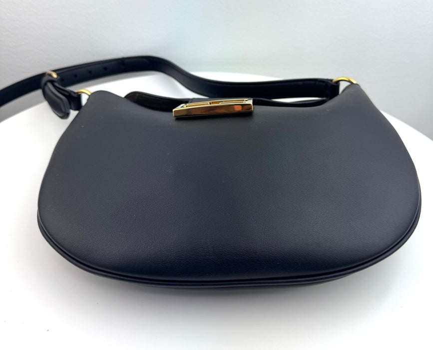 Fendi Vitello Grace Suede Small Croissant Hobo bag