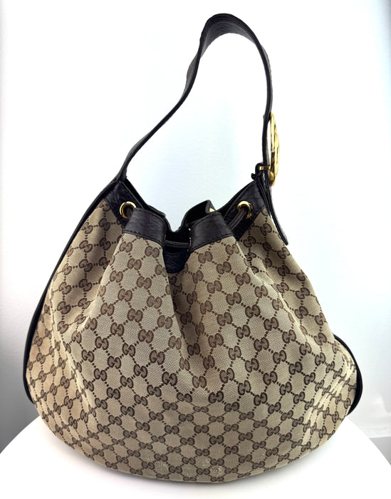 Gucci Interlocking Drawstring hobo bag