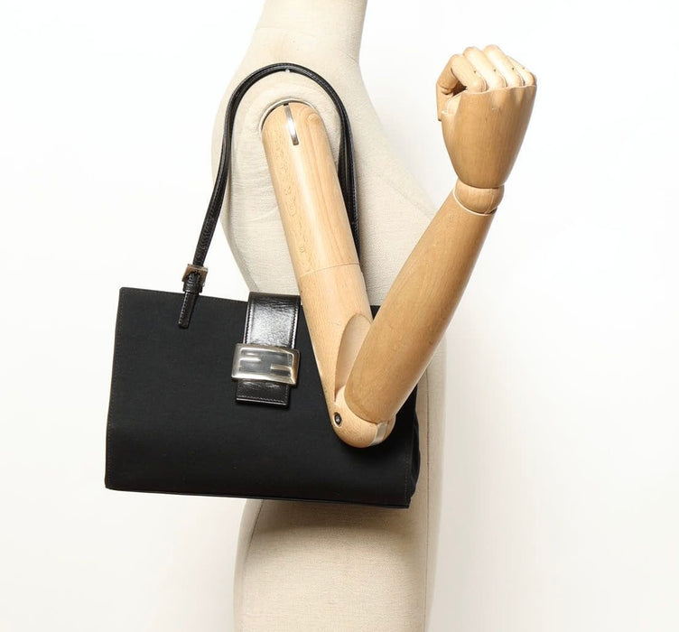 Fendi Leather-Trimmed Neoprene Shoulder