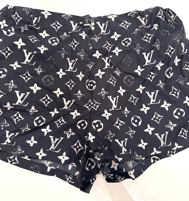 Louis Vuitton Black and White Monogram Short