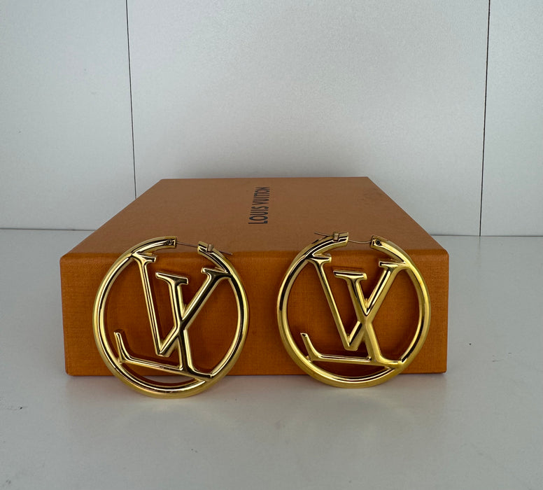 Louis Vuitton Louise Hoop Earrings in Gold
