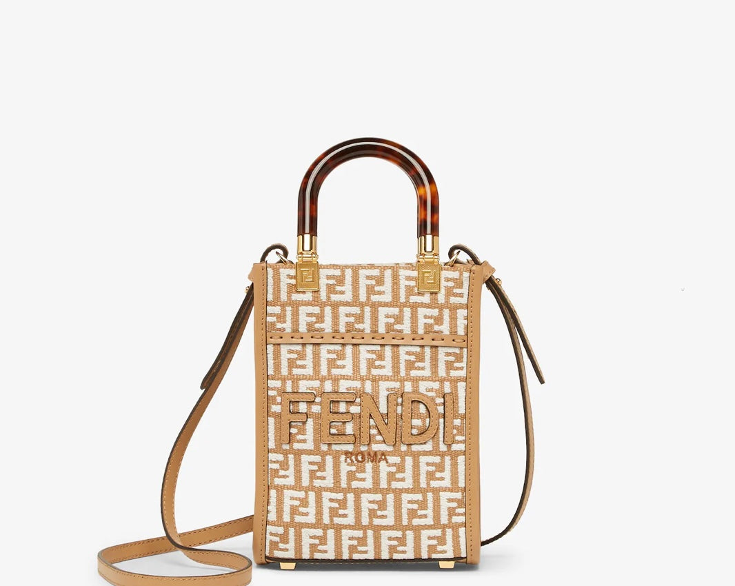 Fendi Mini Sunshine Shopper Raffia bag — LSC INC