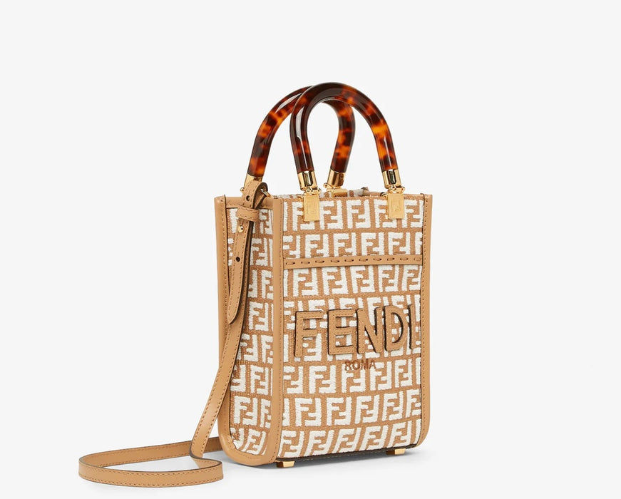 Fendi Mini Sunshine Shopper Raffia bag