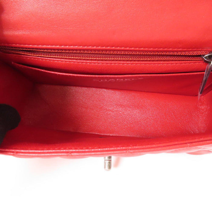 Chanel Lambskin Mini Classic Red