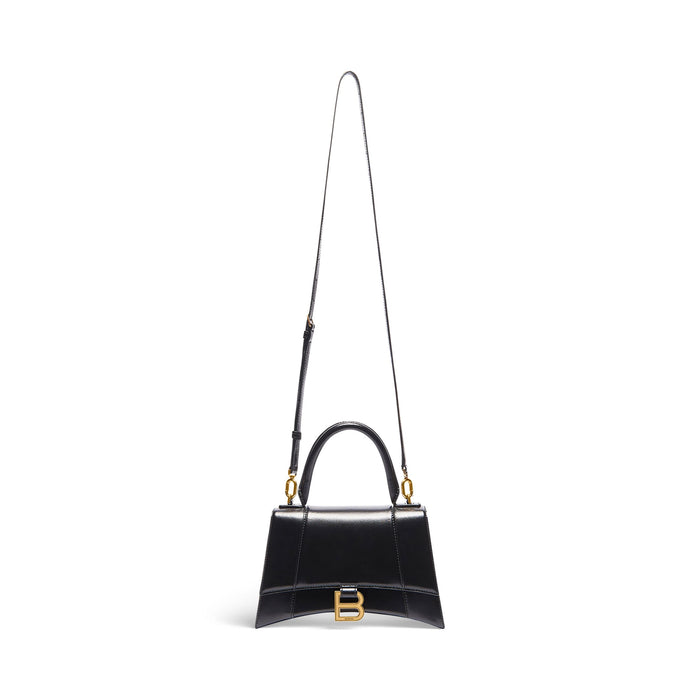 Balenciaga Hourglass Small Top Handle Bag in Black