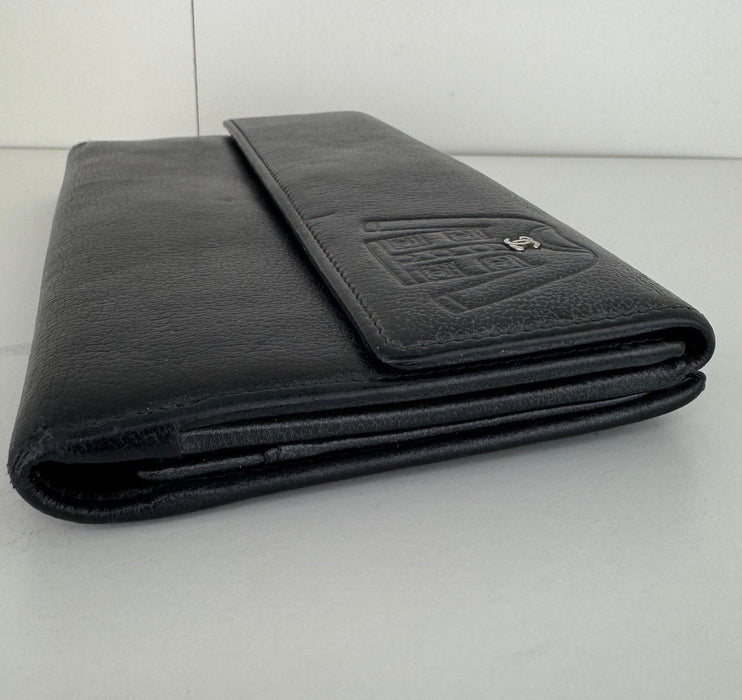 Chanel Leather CC Jacket Embossed Yen Wallet