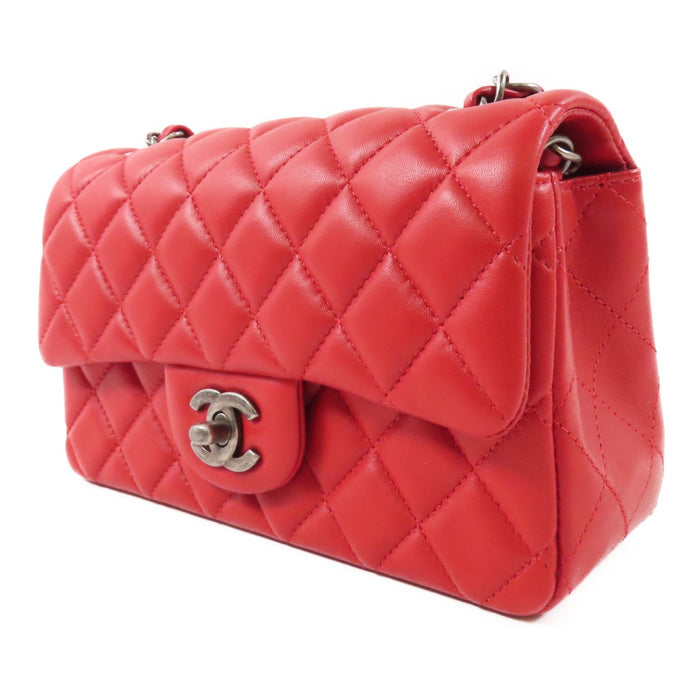 Chanel Lambskin Mini Classic Red