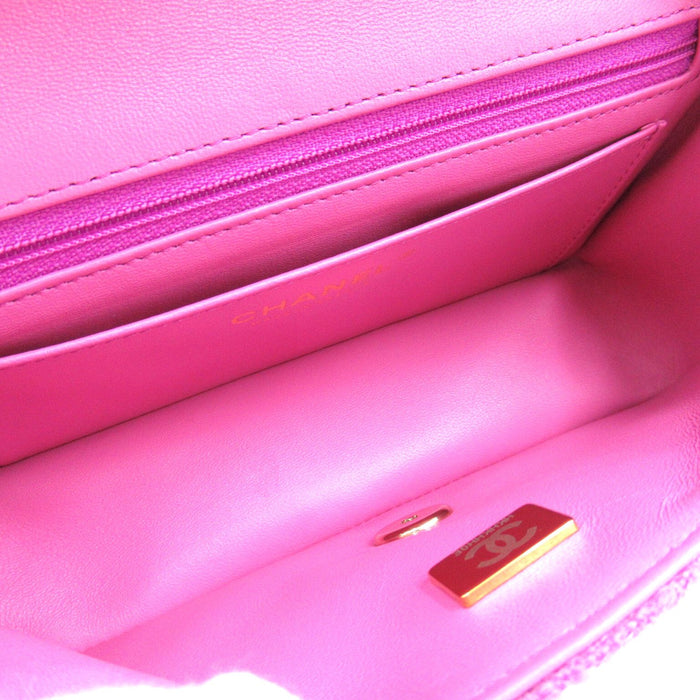 Chanel Purple Mini Classic Chain Shoulder Bag