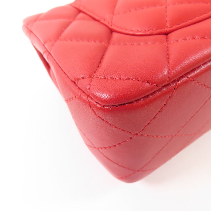 Chanel Lambskin Mini Classic Red