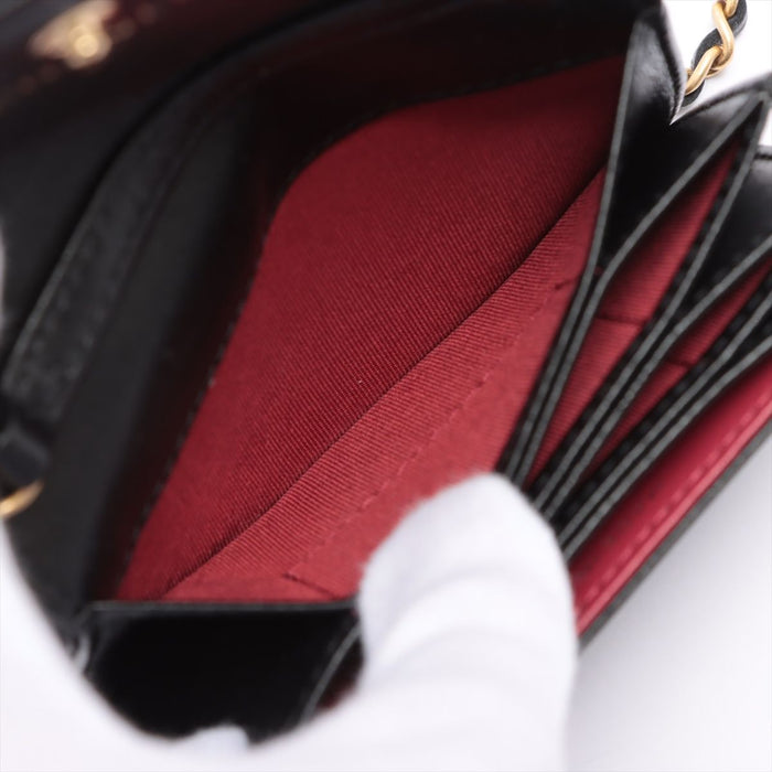 Chanel Romance Clutch/ Wallet With Chain Quilted Lambskin Mini