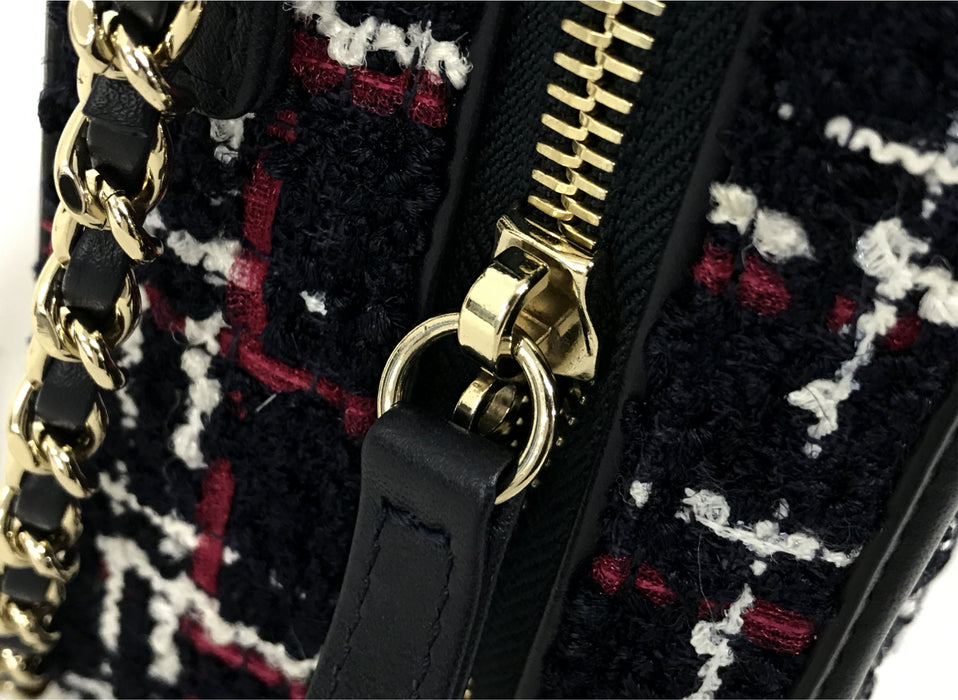 Chanel Quilted  Filigree Small Vanity Tweed Shoulder Bag