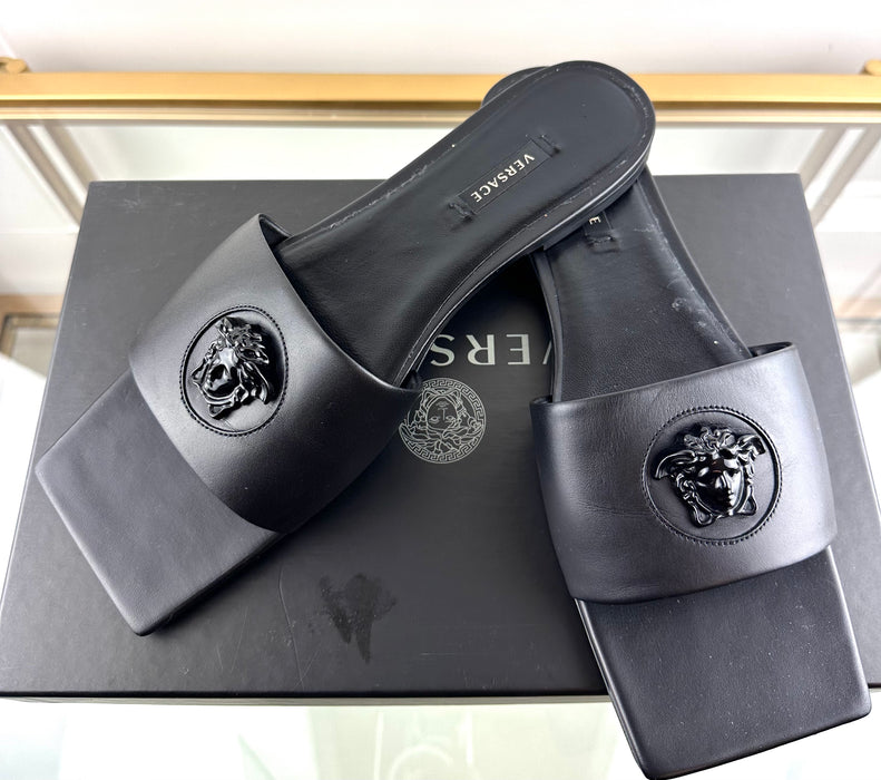 Versace Sandalo Vitellino Nero