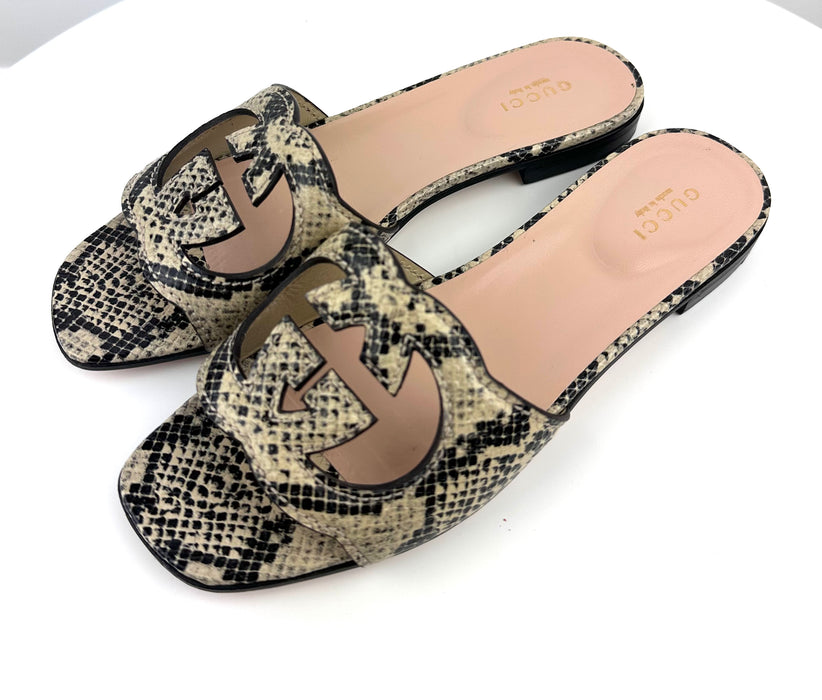 Gucci Women's Interlocking G cut-out slide sandal