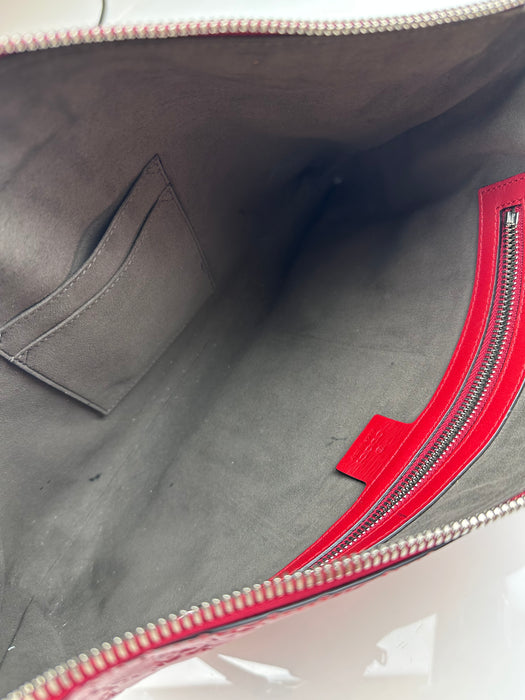 Gucci Zip Top Messenger Bag Guccissima Leather Large